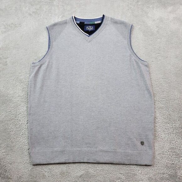 Nat Nast Luxury Originals Vest Mens Medium Gray Cashmere Blend V‎ Neck - Picture 1 of 9